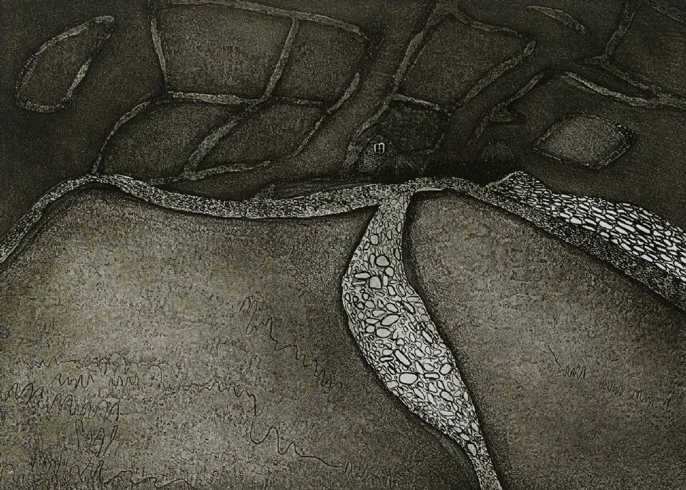 COMINEÓL by Maria Simonds-Gooding, etching; (no. 40 from an edition of 65), offered Jul 2018