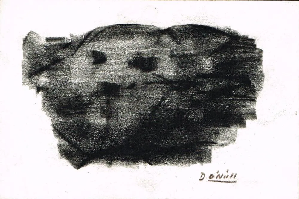 FIGURES IN SHADOW (A PAIR) by Daniel O'Neill, charcoal; (2); (all unframed), sold Jul 2018