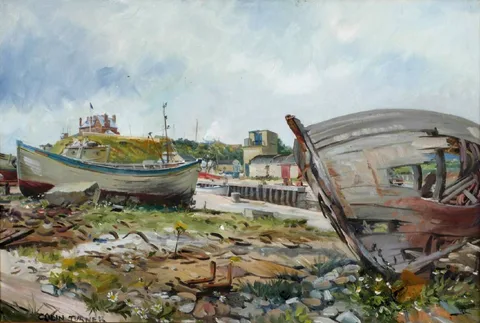Colin Turner, BOAT YARD, oil on canvas