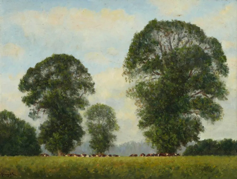 Wilfred James Haughton, SUMMER ELMS, oil on canvas