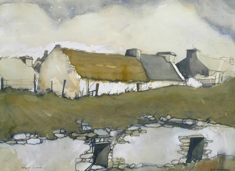 DUGORT, COUNTY MAYO by Chris J Dearden, watercolour, sold Jul 2018