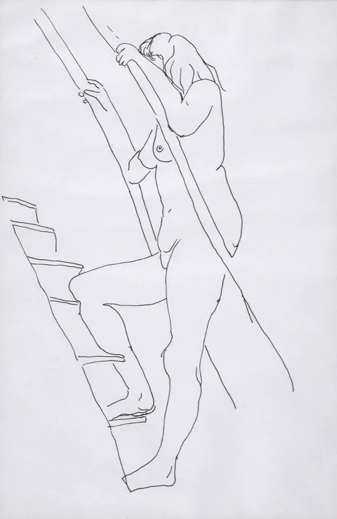 NUDE STUDIES (SET OF FOUR) by Frances Bunch Moran, ink; (4), sold Jul 2018