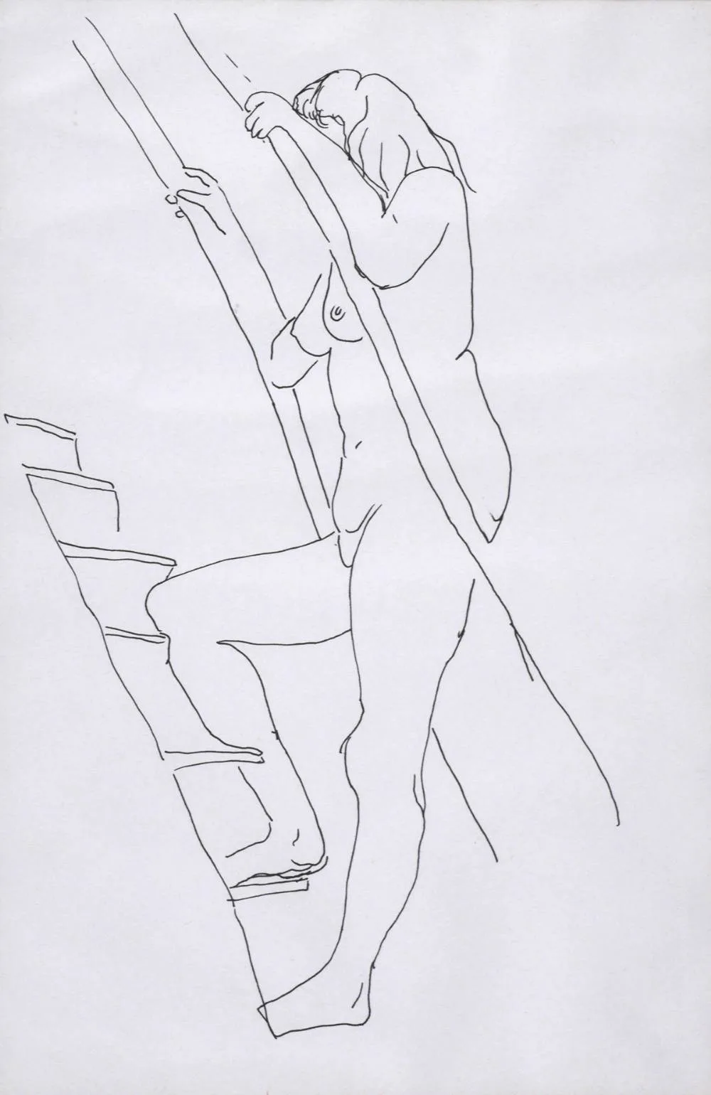 NUDE STUDIES (SET OF FOUR) by Frances Bunch Moran, ink; (4), sold Jul 2018