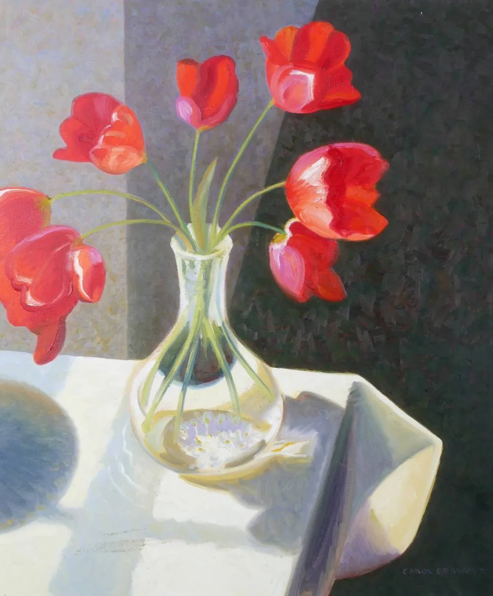 TULIPS by Carol Graham, 1989, oil on canvas, sold Jul 2018