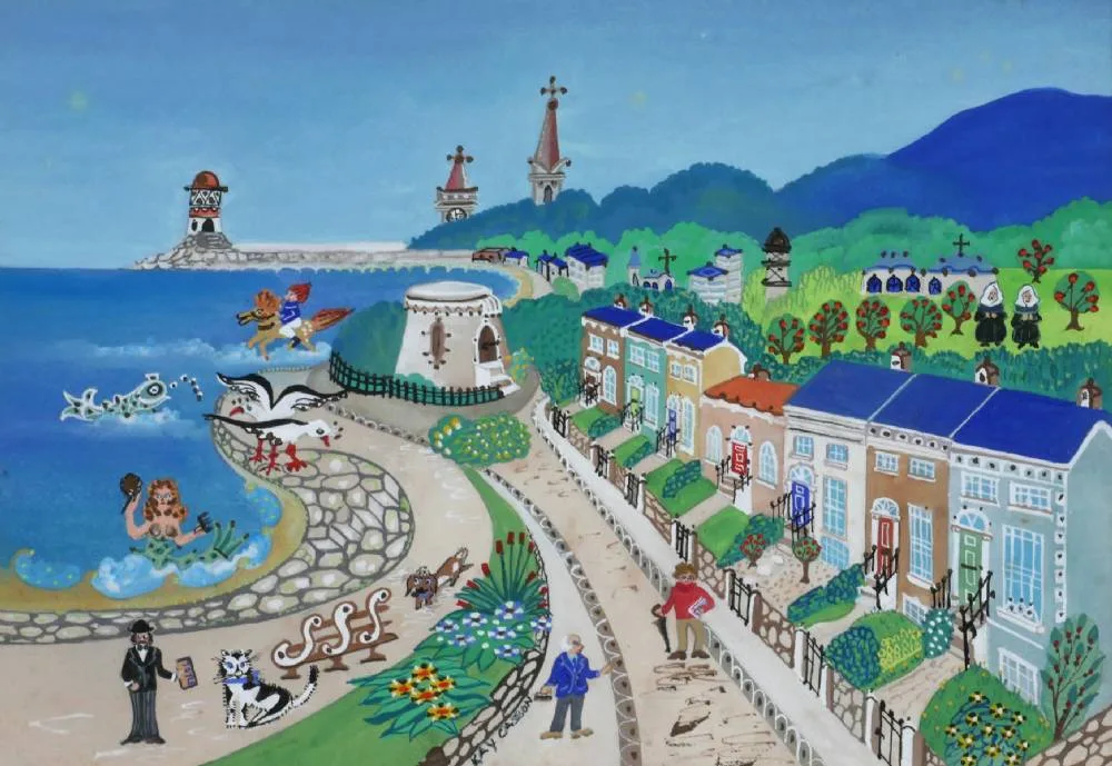 SANDYMOUNT STRAND by Kay Casson, gouache on board, offered Jul 2018