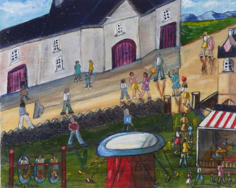 Orla Egan, THE CARNIVAL, oil on board