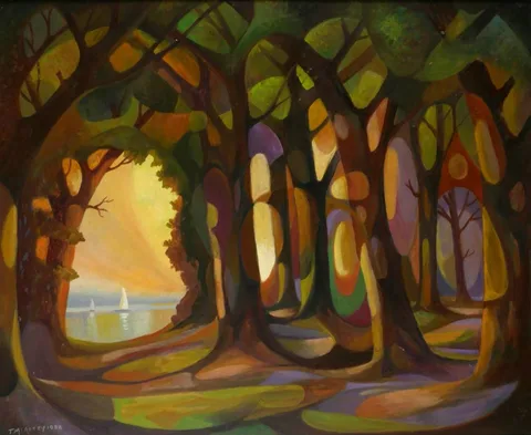 Tom McAssey, SYLVAN SPLENDOUR, 1988, oil on board