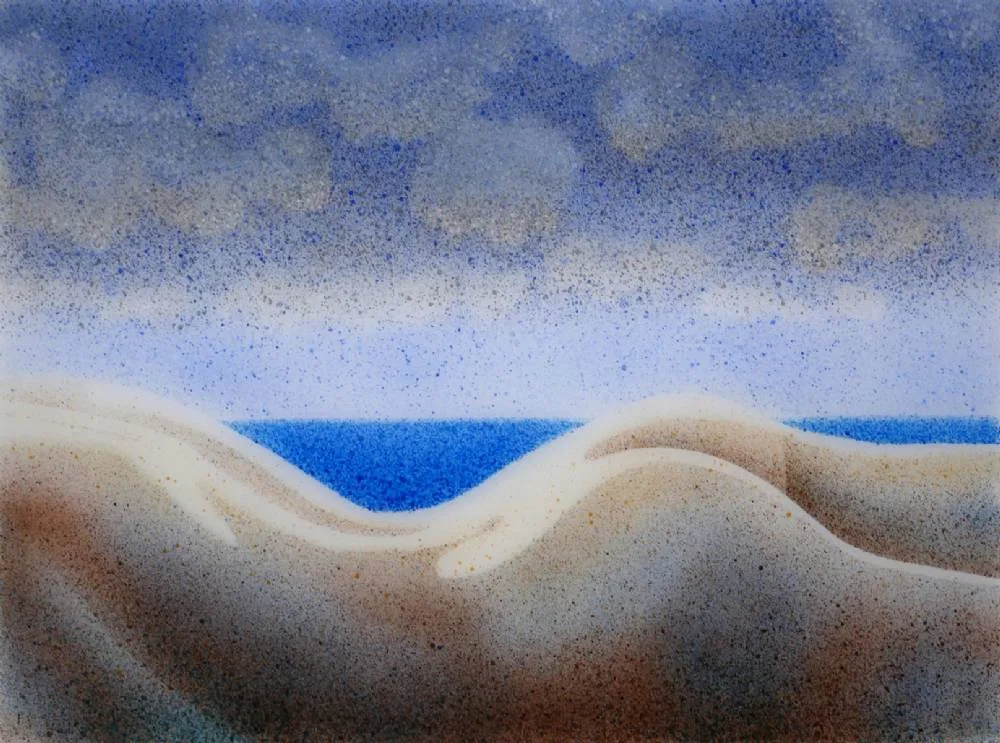 Patrick Flaherty, FIGURE IN LANDSCAPE NO. 2, 1978, acrylic on paper