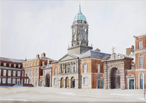Enkhbold Dambadarjaa, DUBLIN CASTLE, watercolour