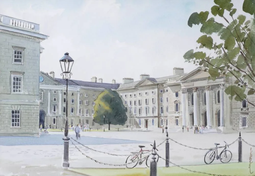 Enkhbold Dambadarjaa, TRINITY COLLEGE, DUBLIN, watercolour