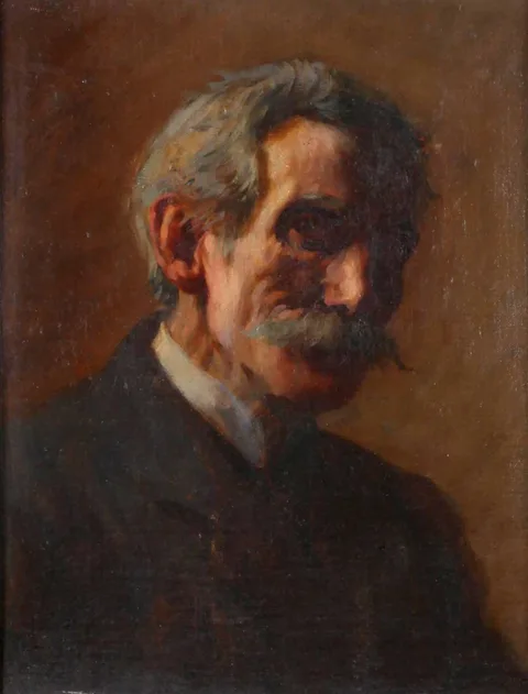 Francis J. O'Donohoe, PORTRAIT OF AN ELDERLY GENTLEMAN, oil on canvas