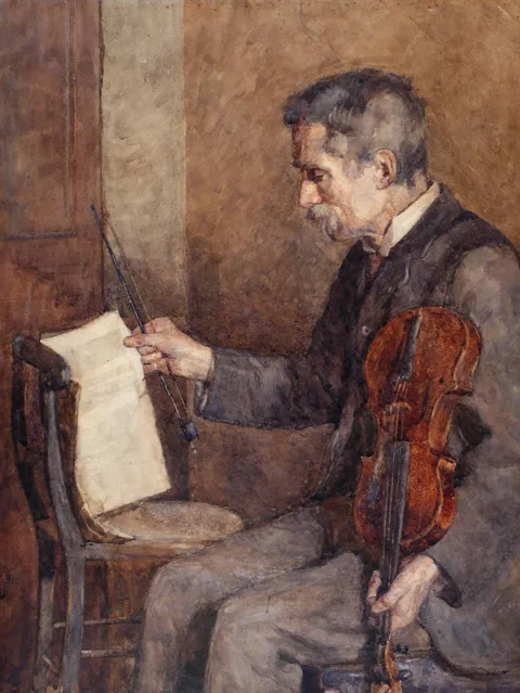 Francis J. O'Donohoe, THE VIOLINIST, watercolour