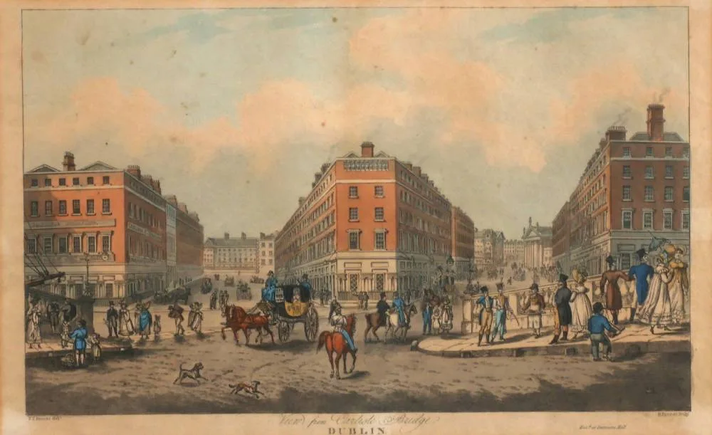 Junior Brocas Henry, DUBLIN VIEWS, after SAMUEL FREDERICK BROCAS, etching in colours; (2)
