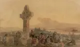 Francis William Topham, PILGRIMS TO CLONMACNOISE CROSS, COUNTY OFFALY