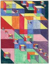 Harry Kernoff, FLOATING CUBES, 1960 and UNTITLED ABSTRACT WITH STAR OF DAVID (A PAIR)
