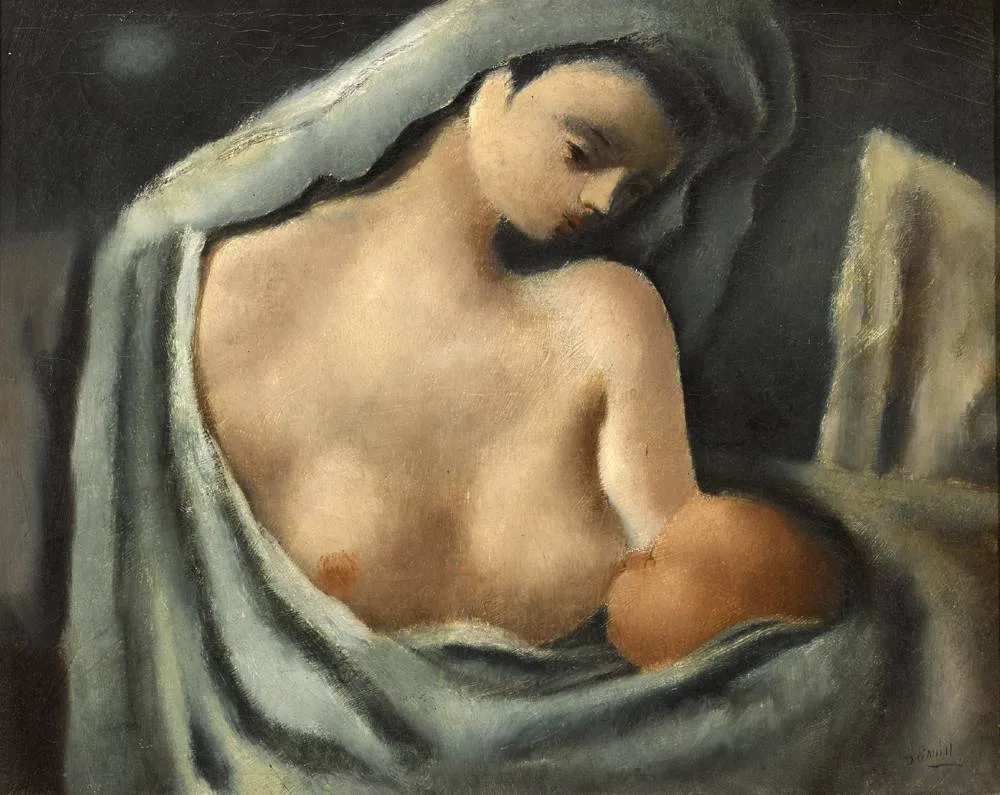 MATERNITY by Daniel O'Neill, oil on canvas, sold May 2018