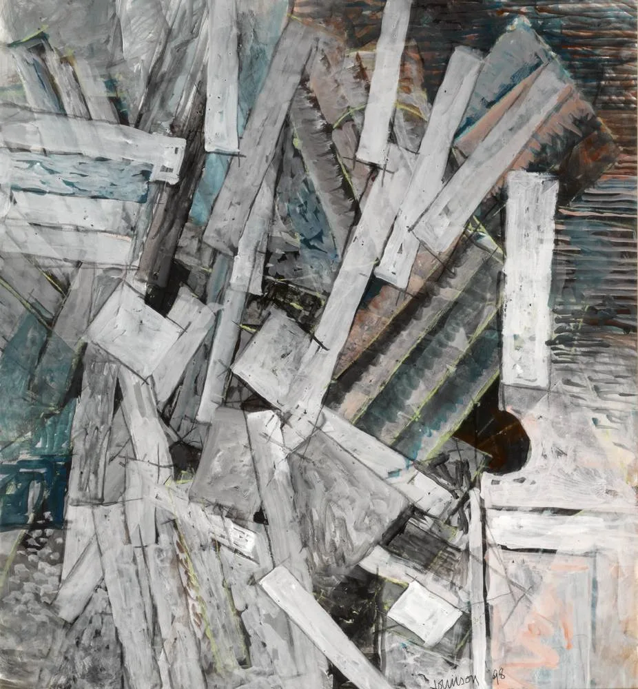 THE LETTER by Nevill Johnson, 1998, acrylic on board, offered May 2018