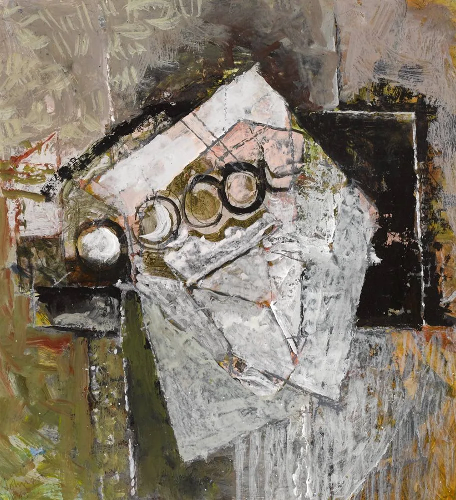 GOLGOTHA by Nevill Johnson, 1995, acrylic on board, offered May 2018