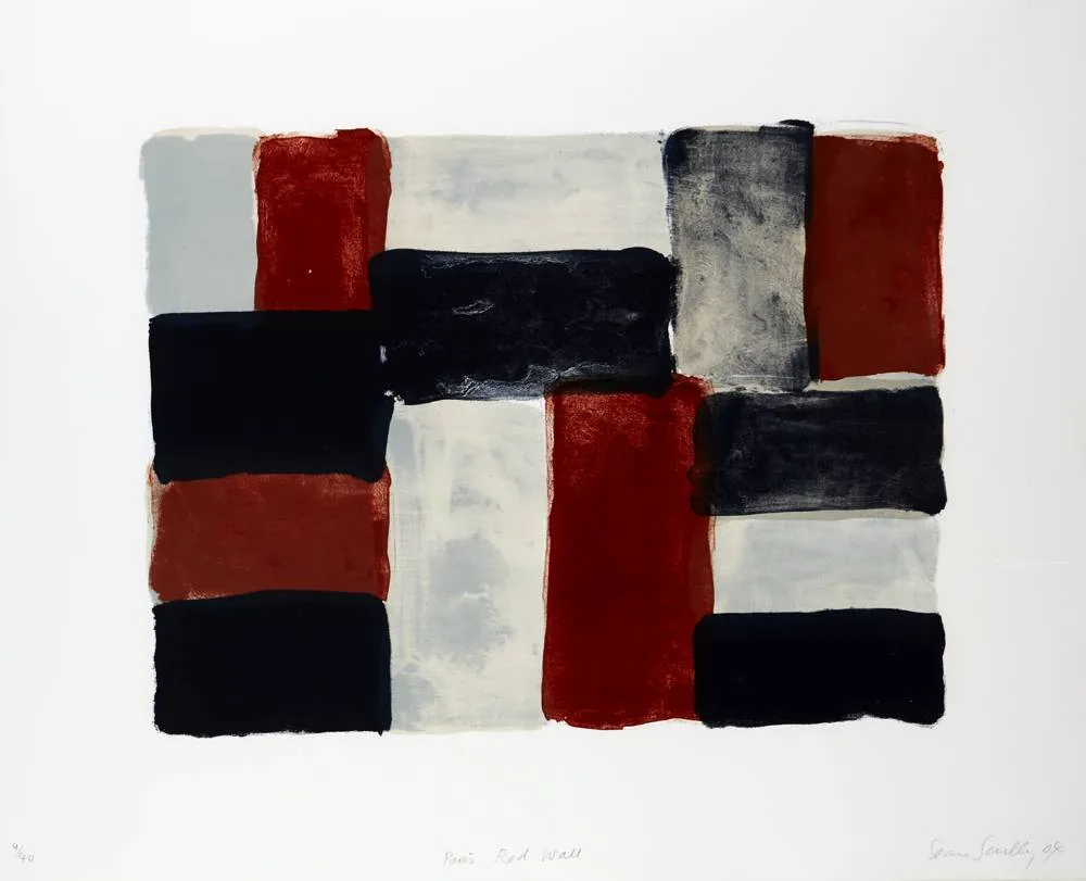 PARIS RED WALL by Sean Scully, 2004, lithograph; (no. 9 from an edition of 40), sold May 2018