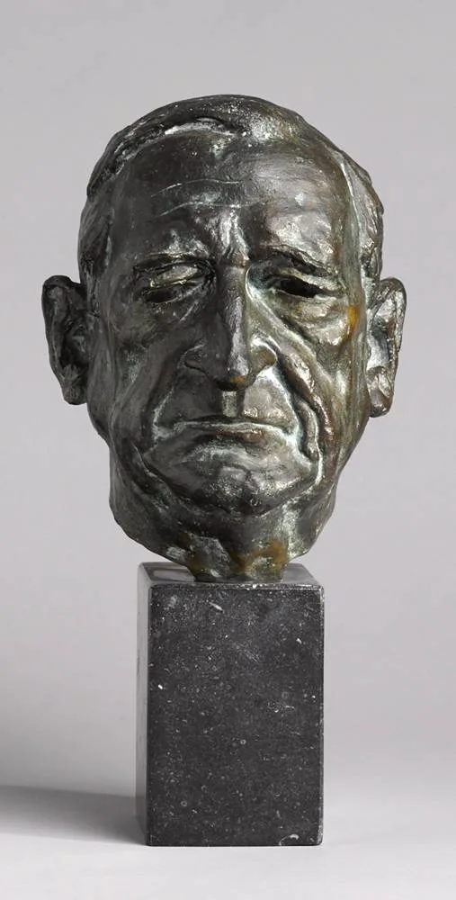 Gary Trimble, ÉAMON DE VALERA, bronze on black marble base; (no. 5 from an edition of 9)