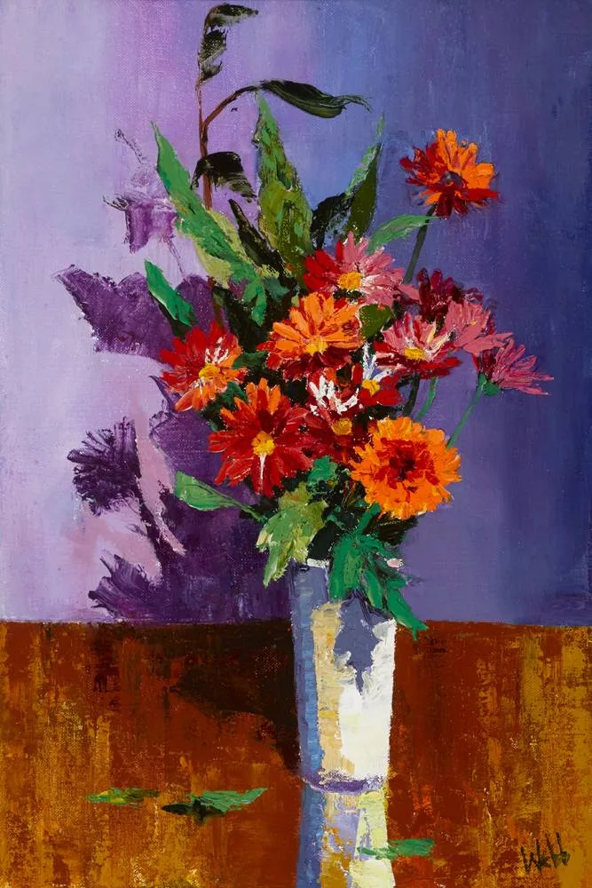 THE WHITE VASE by Kenneth Webb, oil on canvas, sold May 2018