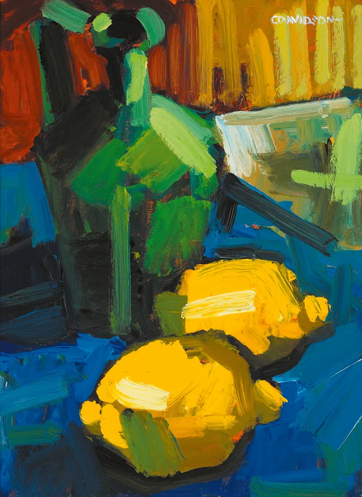 LEMONS by Colin Davidson, oil on board, sold May 2018