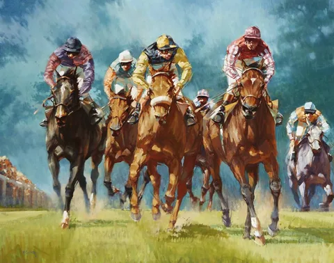 CAMERA PATROL, HEAD ON VIEW by Peter Curling, c.1982, oil on canvas, sold May 2018