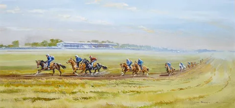David Trundley, OLD VIC GALLOP, CURRAGH, 2006, oil on canvas
