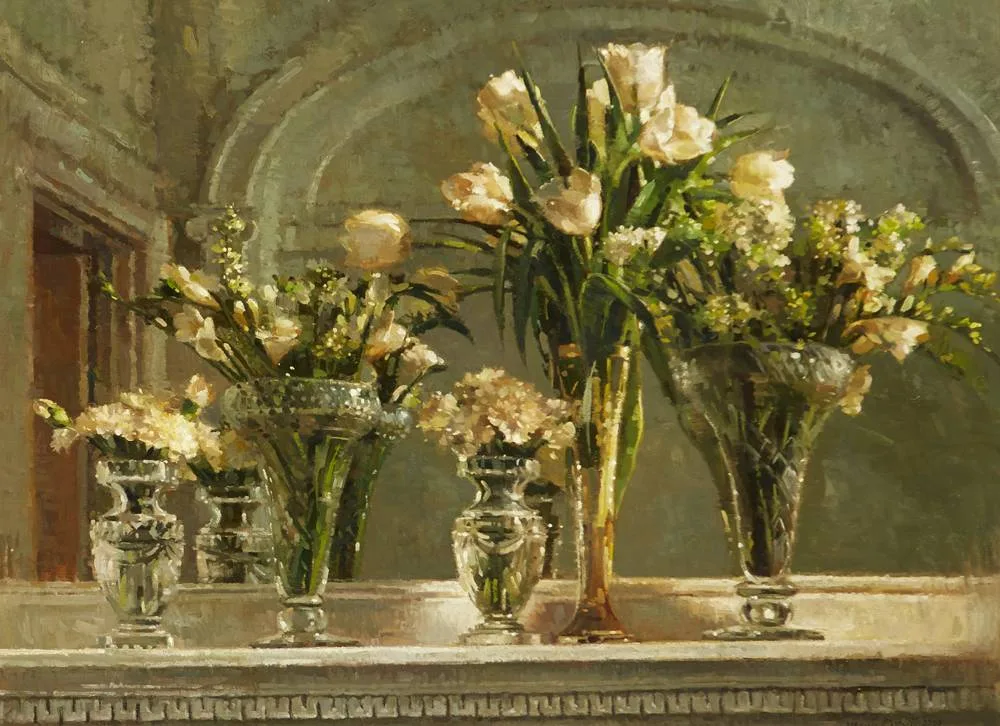 EMPIRE GREEN by Mark O'Neill, 2000, oil on board, sold May 2018