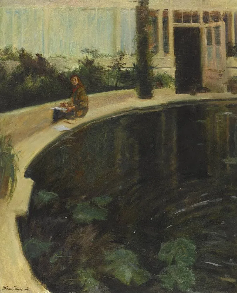 BOTANIC GARDENS by Thomas Ryan, 1980, oil on canvas, sold May 2018