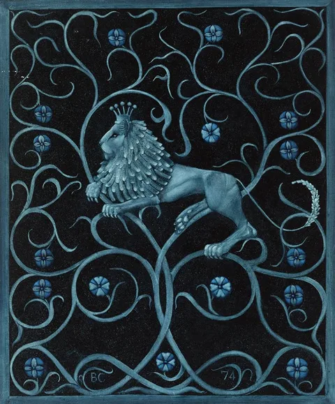 Barry Castle, LION, 1974, oil on board