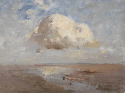 LANDSCAPE (NORTH COUNTY DUBLIN) by Nathaniel Hone, oil on canvas, sold Feb 2018