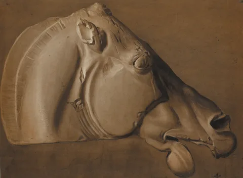 John Luke, PARTHENON HORSE, watercolour