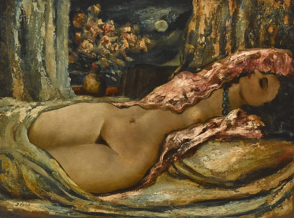 SUMMER NIGHT by Daniel O'Neill, oil on canvas, sold Feb 2018