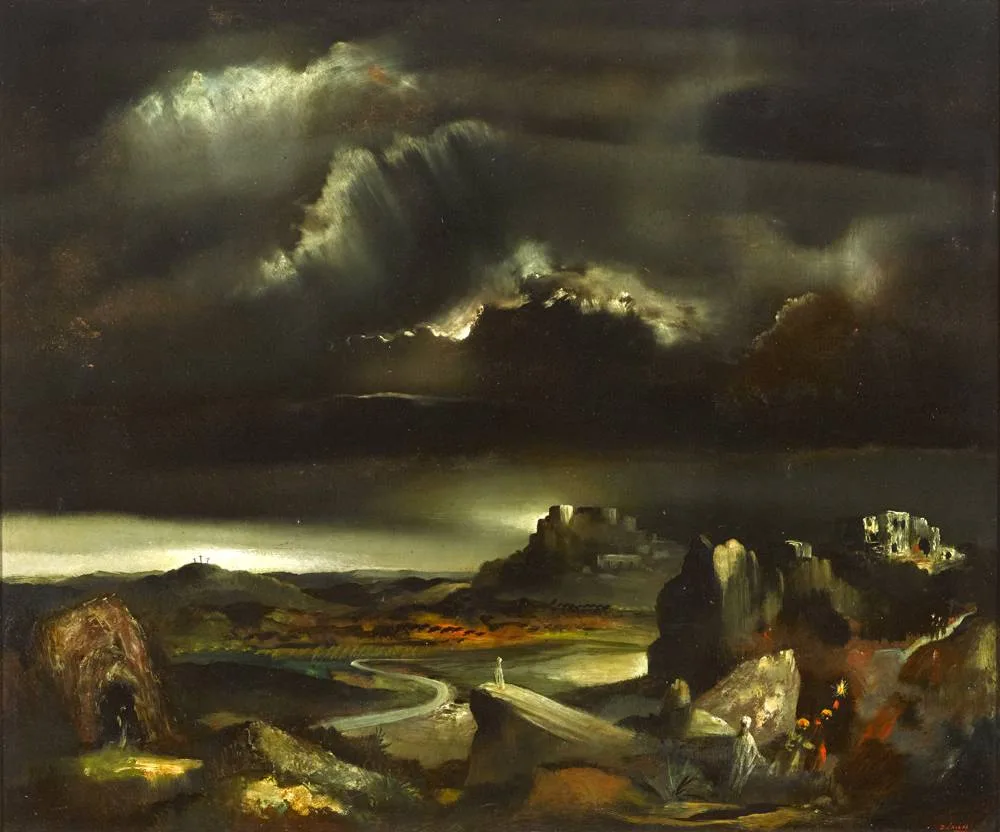 RESURRECTION by Daniel O'Neill, oil on board, sold Feb 2018