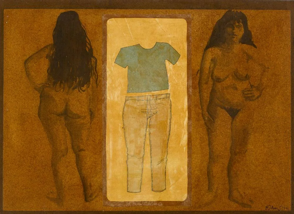 UNTITLED by Éamonn O'Doherty, 1977, watercolour with collage element laid on board, offered Feb 2018