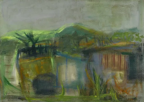SUMMER GLORY by Anita Shelbourne, gouache, sold Feb 2018