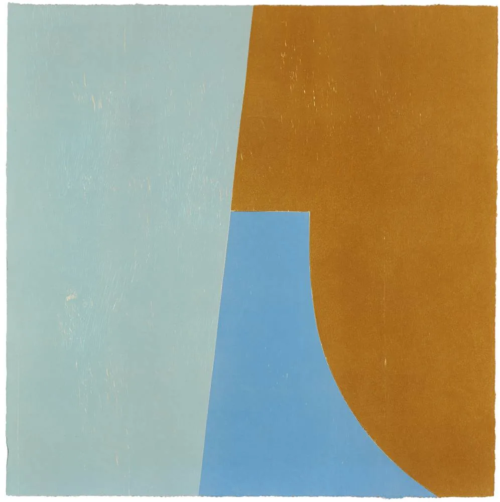 SLIDE by Richard Gorman, woodblock print; (no. 29 from an edition of 75), sold Feb 2018