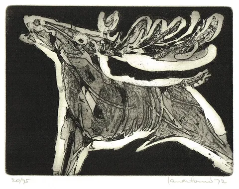 GRAPHIC STUDIO DUBLIN FOLIO OF SPONSORS PRINTS by Patrick Hickey, 1972, four etchings, loose in original folio with accompanying letterpress, sold Feb 2018