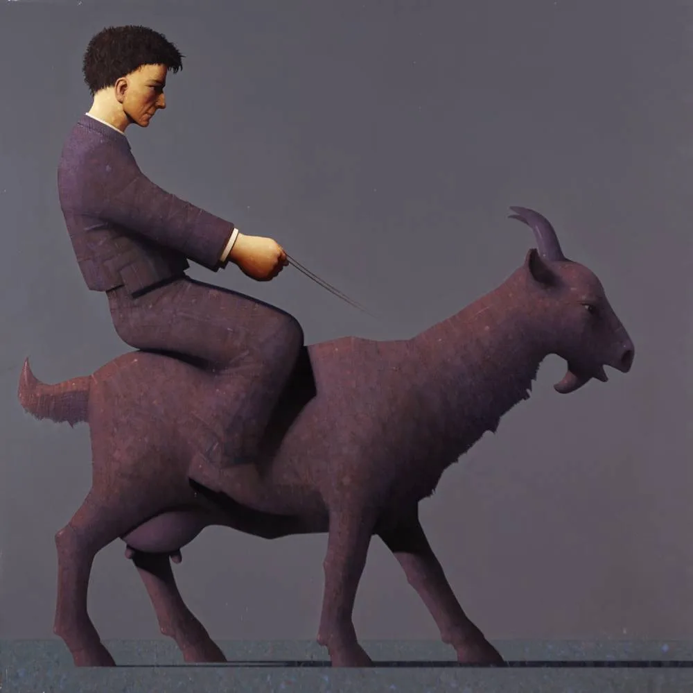 CAPRA IV by John Boyd, oil on linen, sold Feb 2018