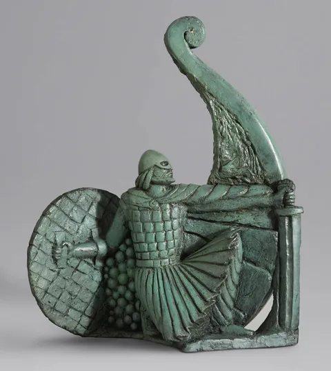 Niall O'Neill, VIKING II, cast phosphor bronze; (unique)