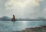 William Percy French, SAILING BOAT ON A LAKE