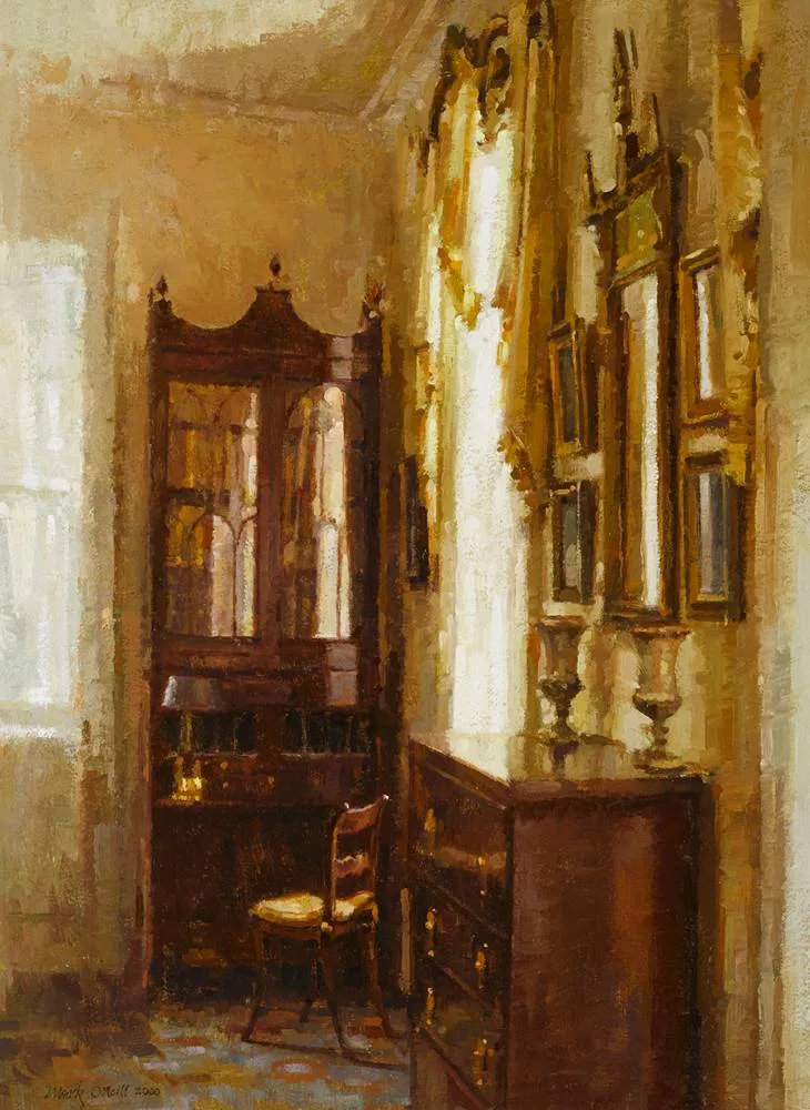 INTERIOR by Mark O'Neill, 2000, oil on board, sold Feb 2018