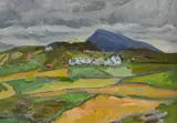 Estella Solomons, DONEGAL LANDSCAPE WITH COTTAGES