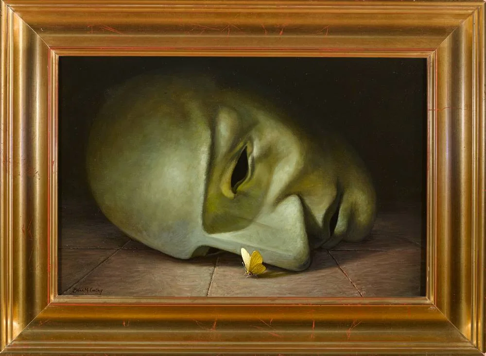 MONUMENT TO LIBERTY by Brian McCarthy, 1991, oil on canvas, sold Feb 2018