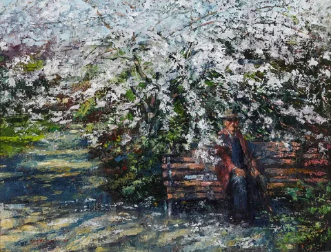 IN THE PARK, DUBLIN by Roy Lyndsay, 1988, oil on board, sold Feb 2018