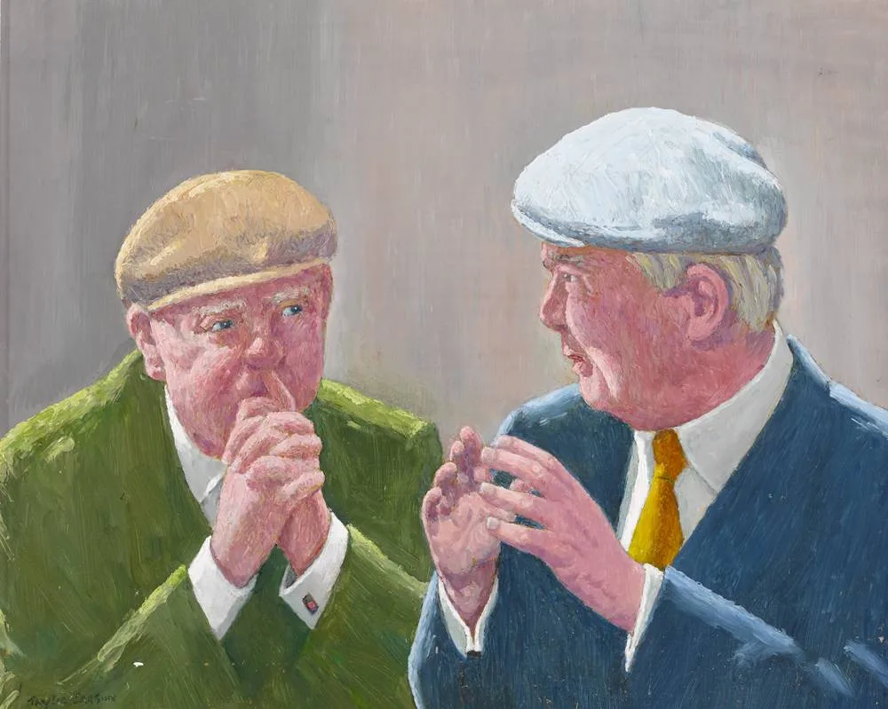 EXPLANATION by Robert Taylor Carson, 2001, oil on panel, offered Dec 2017