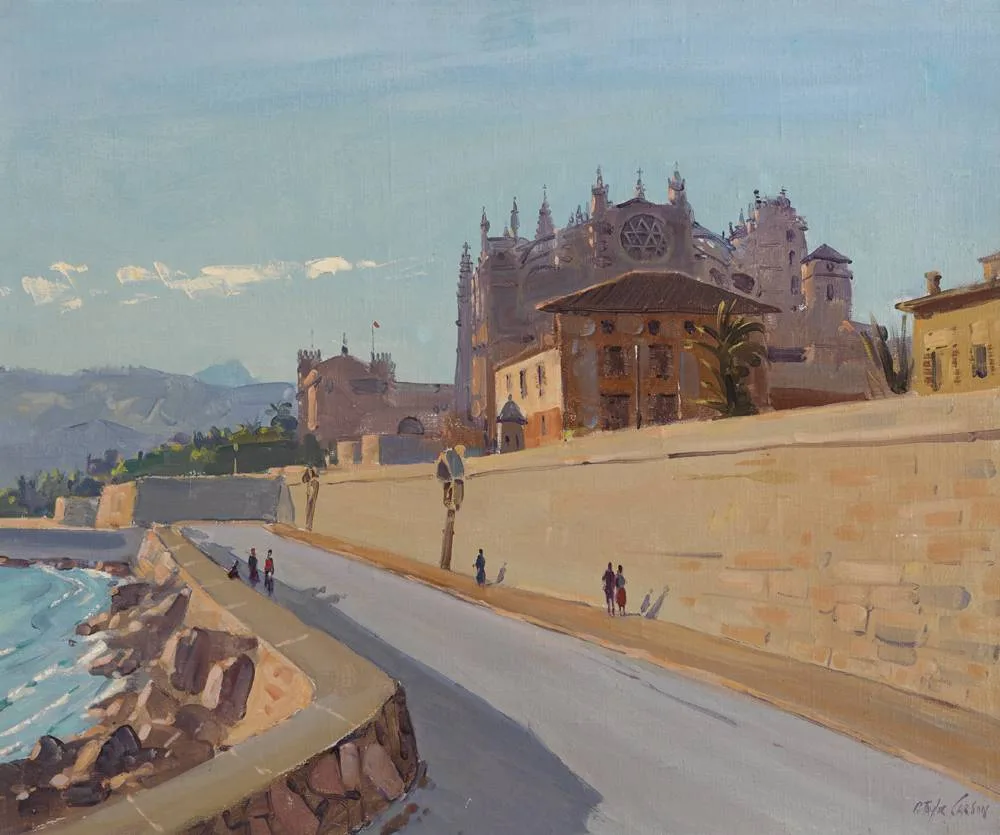 Robert Taylor Carson, MAJORCA CATHEDRAL, oil on canvas board