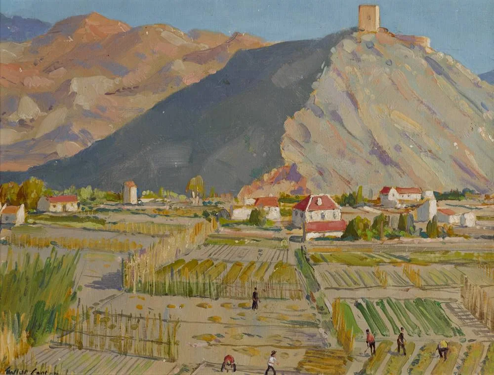 CASTELL DE FERRO, GRANADA, SPAIN by Robert Taylor Carson, 1959, oil on panel, offered Dec 2017