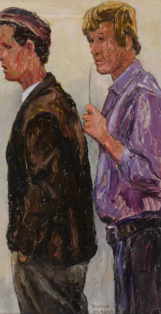 WATCHING by Robert Taylor Carson, oil on panel, offered Dec 2017